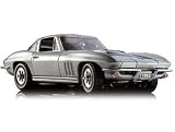 Chevrolet Corvette Stingray Coupe with Fibreglass Body (1965) in Silver (1:24 scale) Diecast Model Car