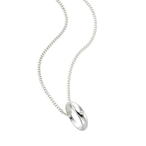 Zeeme for Kids Kinder-Taufring mit Kette in 925/- Sterling Silber mit Diamant 0,01ct 36-38cm 500243753-1