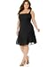 London Times Plus Size Empire-Waist Dress with Bow Rouge 14W