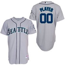 MLB Men's Seattle Mariners Authentic Jersey Personalized (Road Gray, 52/XX-Large)