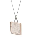 Pink Depression Glass Square Necklace
