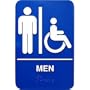 Braille Men Handicap Accessible Restroom Sign