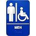 Braille Men Handicap Accessible Restroom Sign