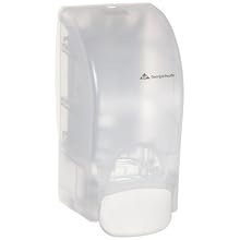 Georgia-Pacific Pacific Garden 53087 Translucent White Manual Soap and Sanitizer Dispenser, 5.6" Width x 10.7" Height x 4.6" Depth