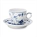 Blue Fluted Plain 7 Oz Cup and Saucer