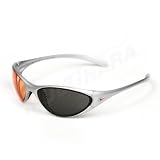 Nike Interchange Round Sunglasses, EA0002-005, Silver Ice Frame / Grey + Orange Lenses