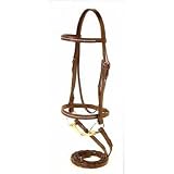 Silver Fox GOLD BEAD Show Snaffle Bridle