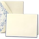 Blue Toile Bordered Notes