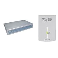 Actiontec MegaPlug 85 Mbps Ethernet Adapter and 4-Port Hub