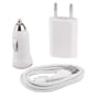 KIT CARICABATTERIE CARICABATTERIA / CARICATORE 3 IN 1 RETE / AUTO / CAVO PER APPLE IPHONE 3G / 3GS / 4 / IPOD