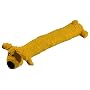 Loofa Dog Latex Textured 12-Inch Plush Filled Dog Toy that Squeaks, Colors Vary
