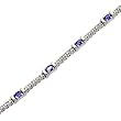 14K White Gold Tanzanite and Diamond Bracelet