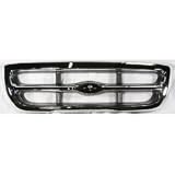Chrome Grille Grill 98-00 Ford Ranger Pickup Truck Xlt 2wd 98 99 00 1998 1999 2000 Pickups Trucks Chromed