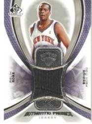2005-06 SP Game Used Authentic Fabrics #MR Malik Rose - New York Knicks (Piece of Authentic Jersey ) (Basketball Cards)
