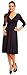 Zeta Ville Women's V Neck 3/4 Sleeve Casual Jersey Dress 282z