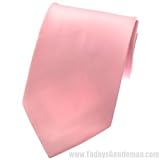 BRAND NEW SOLID Pale PINK SATIN Mens Necktie Neck Tie