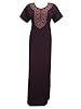 Womans Caftan Kaftan Neck Embroidered Long Dress Night Wear Medium