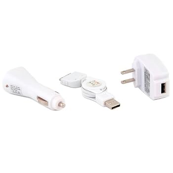 Set A Shopping Price Drop Alert For USB Travel Kit with Car Charger, Travel Adapter & Cable for Apple iPod