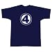 Search : Fantastic Four - Navy Logo Cartoon T-Shirt Fantastic 4
