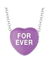 Sweethearts Enamel "Forever" Heart on 16" Necklace Pendant with Gift Box