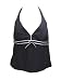 Jag+ Swank Halter Tankini Top with Ribbon Black 22W