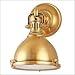 Tools & Hardware : 2209-AGB - Hudson Valley Pelham 1-Light Wall Sconce in Aged Brass