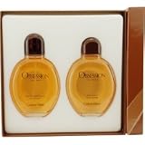 OBSESSION gift set by Calvin Klein MEN'S EDT SPRAY 4 OZ & AFTERSHAVE 4 OZ