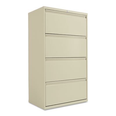 Alera Four-Drawer Lateral File Cabinet 36W X 19-14D X 54H Black