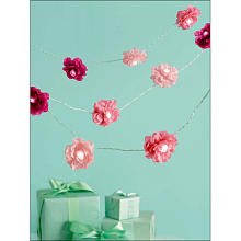 Martha Stewart Crafts Garland, Pink Lighted Camellia