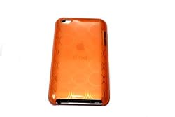 ORANGE iPod touch 4th Generation TPU Cover Bag Case Skin Sleeve with Soft Pouch, Dust Plug and Screen Protector(Also Compatible with 2011 iPod Nano)