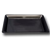 Black Rectangular Plastic Serving Tray - 12 x 18