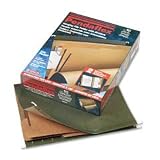 Green 2 Expansion Hanging Folders with 1 Divider & InfoPocket, Letter, 10/Box