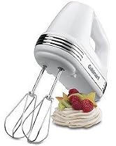 Cuisinart HM-70 Power Advantage 7-Speed Hand Mixer, Stainless and White