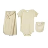 Ecoland Newborn Baby Organic Cotton Holiday Gift Set - 3-6 months-Natural Color Only