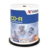 Verbatim CD-R 80MIN 700MB 52X Branded 10pk Slim Case (94935)