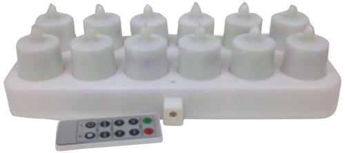 The Amazing Flameless Candle 12-Pack Rechargeable Tea Light Set