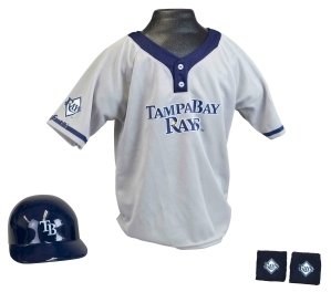 Tampa Bay Rays Baseball Helmet And Jersey Set