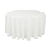 120 in. Round Polyester Tablecloth White