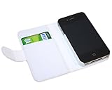 iTALKonline WHITE Executive Wallet Case Cover Skin Cover with Credit / Busi ....