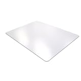 Cleartex Advantagemat PVC Chair Mat for Hard Floors - Wood, Tile, Linoleum or Vinyl, Clear 47 3/4" X 58" (1215020EV)