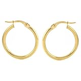 18k Yellow Gold Hoop Earrings
