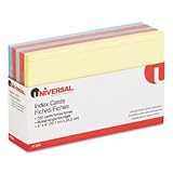 UNV47256 - 5 x 8 Multi-Color Ruled Index Cards