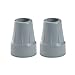 Urge Medical Crutch Tips, Gray, 7/8 Inch,1 Pair of Crutch Tips