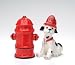 Appletree Design Who Let the Dawgs Out Firefighter Salt and Pepper Set, 3-3/4-Inch, 4-Inch