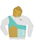 Calle Men's Becken Fleece Zipped Hoodie (White,Large)