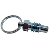 SPRP Series Steel Non Lock-Out Type Inch Size Stubby Hand Retractable Spring Plunger with Pull Ring, 3/8"-16 Thread Size, 0.44" Thread Length