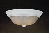 Alabaster MelonMedium Flush Mount AL183W By Quoizel