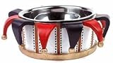 Resin Jester Hat Bowl with Stainless Steel Dish 11.5 in