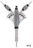 Art Deco Pewter Necklace with Swarovski Crystals