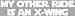Search : My Other Ride Is An XWING - Star Wars - Decal / Sticker - Size:8.6 x 2.0 inches - Color: White